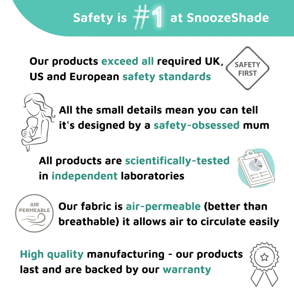 SnoozeShade for Infant Car Seats Deluxe (0–9 months) | Sun and sleep shade for Group 0 and 0+ car seats